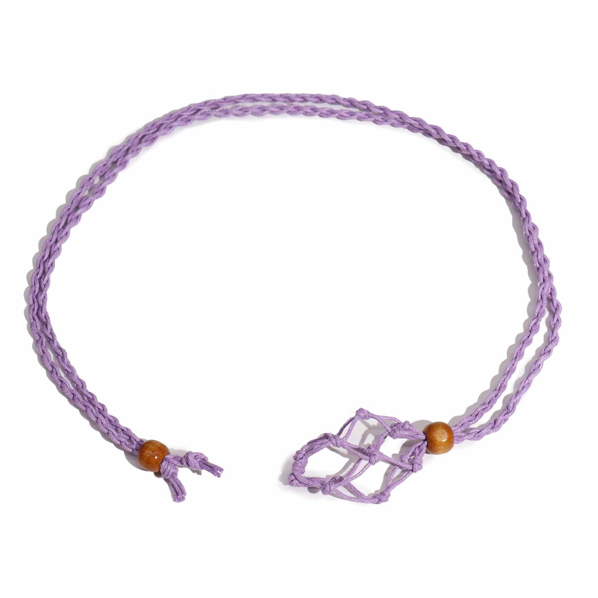 Mineral-Anhänger-Kordel, 45 cm – Lila