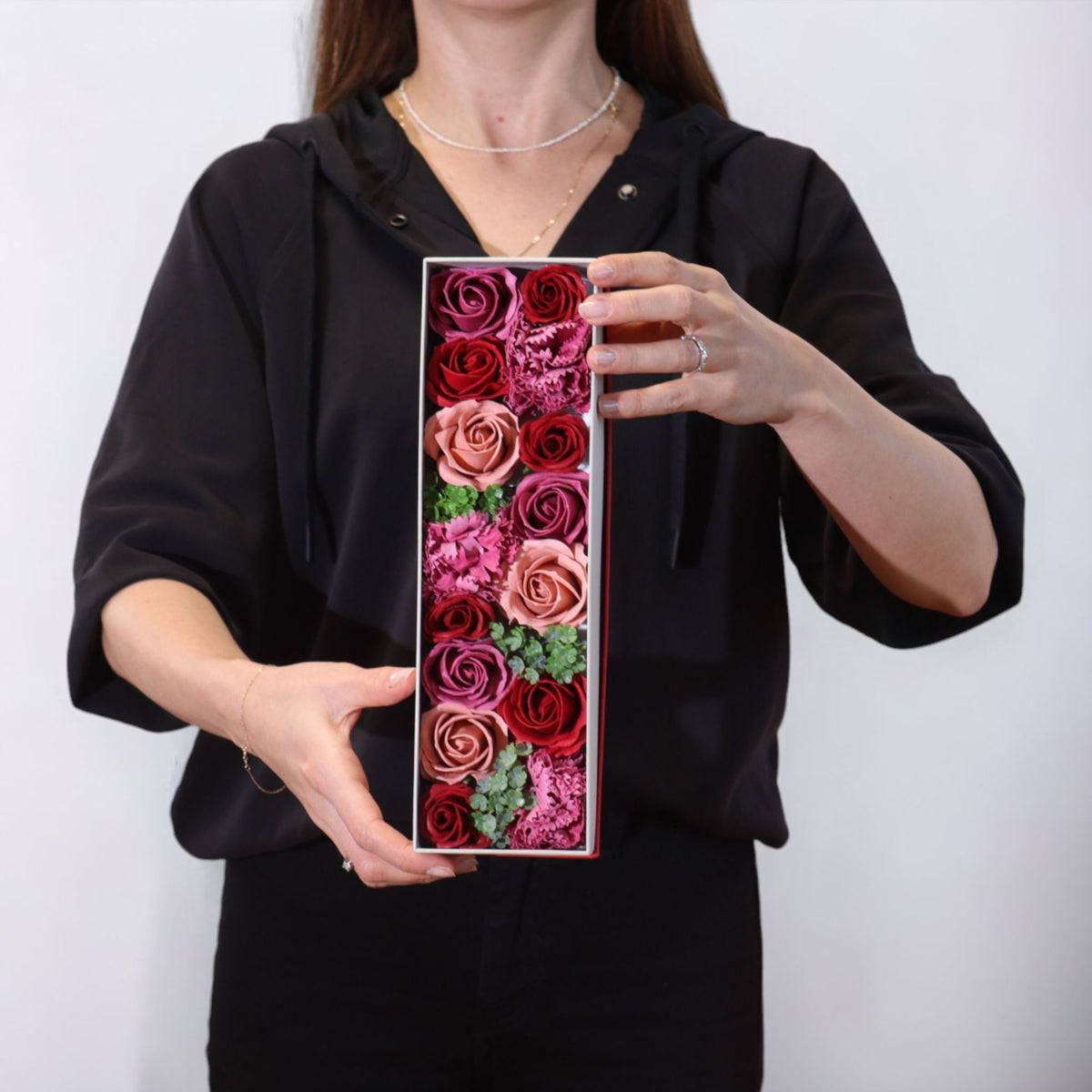 Lange Schachtel – Vintage-Rose