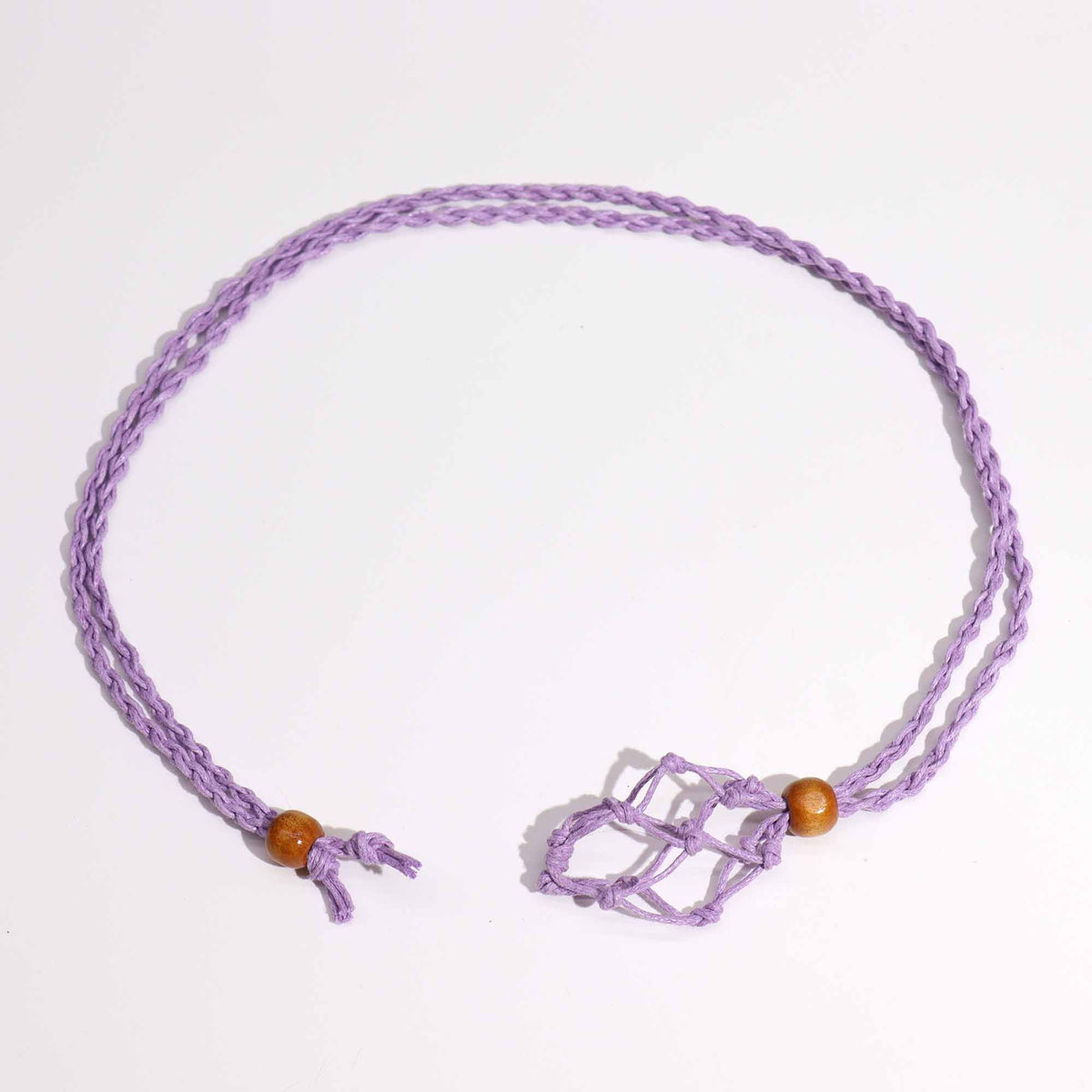 Mineral-Anhänger-Kordel, 45 cm – Lila