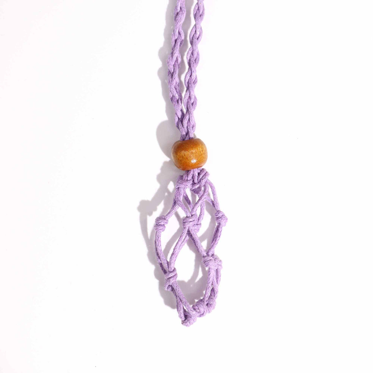 Mineral-Anhänger-Kordel, 45 cm – Lila