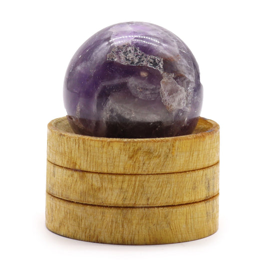 Mineralkugel mit Ständer – Amethyst, 40 mm