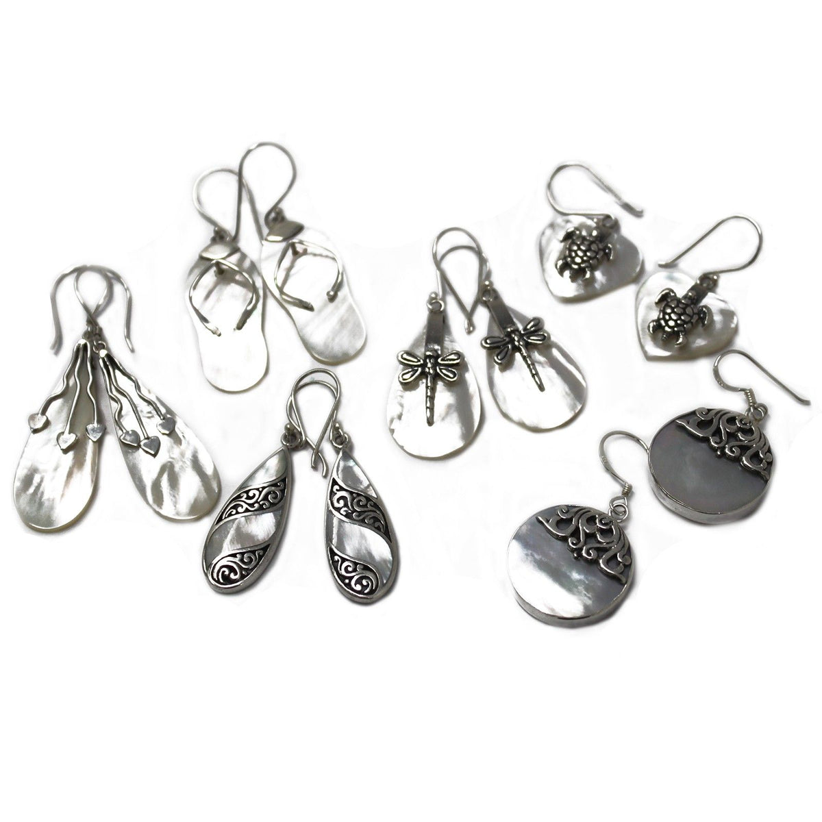 Ohrringe aus Muschel und Silber – Flip-Flops – Perlmutt (MOP)