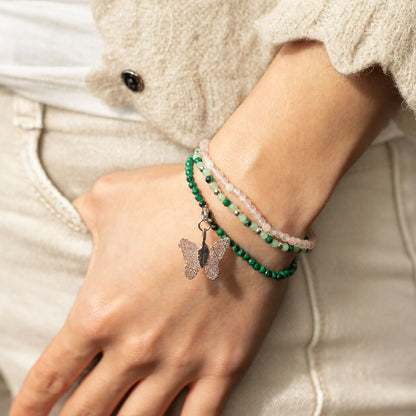 Set mit 3 Mineralienarmbändern „Nymphe – Waldgeschichte“
