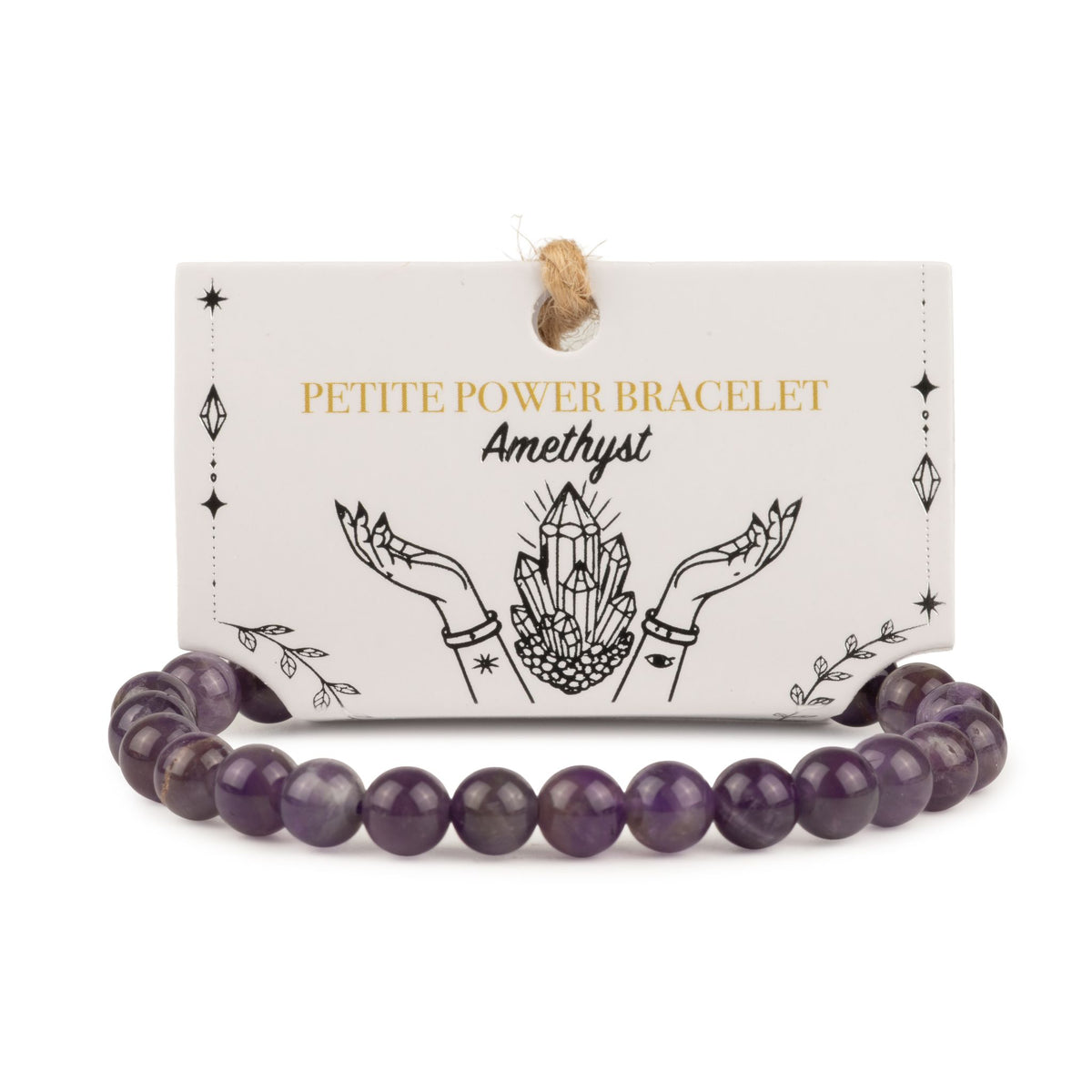 Zartes Mineralien-Armband „Petite“ – Amethyst, 6 mm