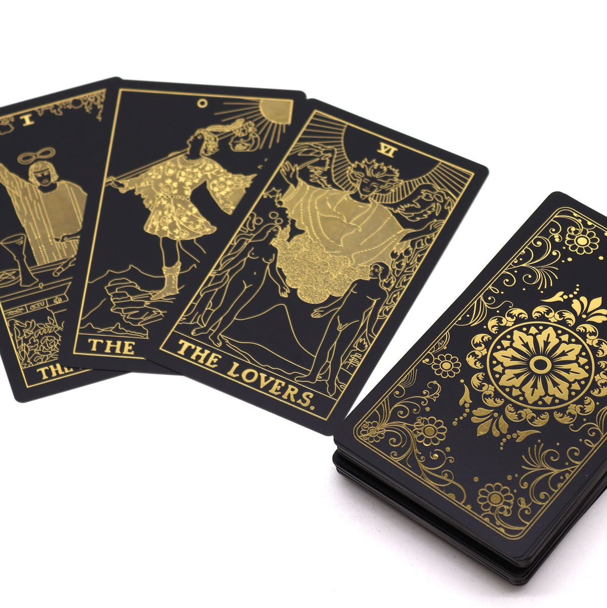 Tarot-Set mit Goldfolie und Buch – Geschenkbox