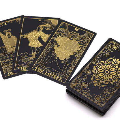 Tarot-Set mit Goldfolie und Buch – Geschenkbox