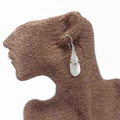 Ohrringe aus Perlmutt und Silber – Three Hearts
