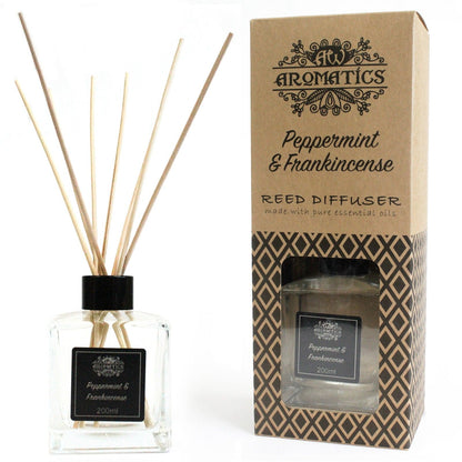 Aroma-Diffusor mit ätherischen Ölen Pfefferminze & Weihrauch, 200 ml