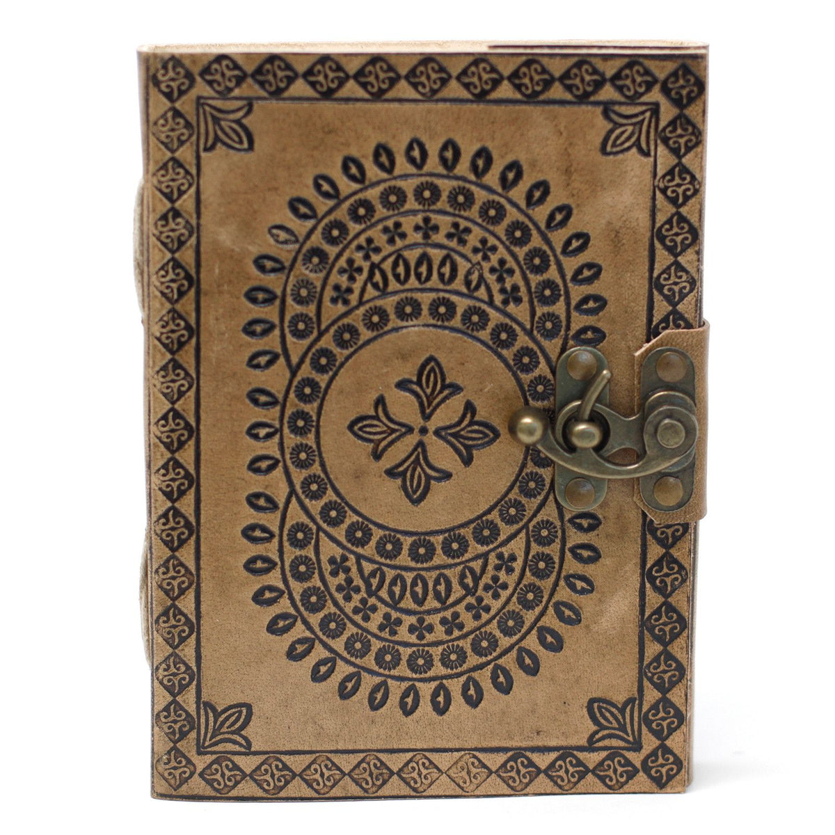 Notizbuch aus Leder – Blaues Mandala