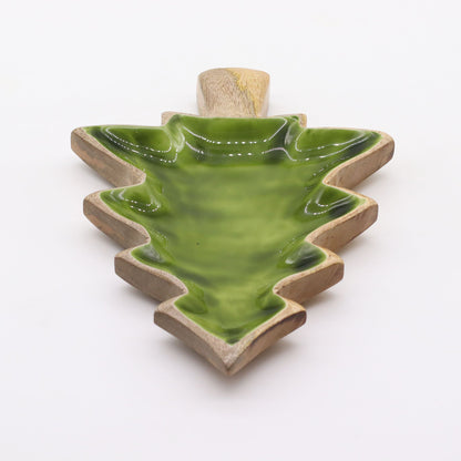 Emaillierte Schale in Baumform 25 x 19 cm