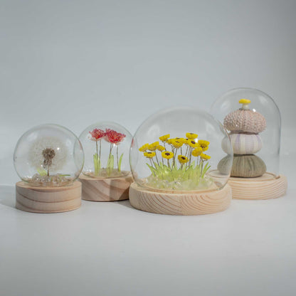 Lichtdekoration unter Glas – Bunte Tulpen · USB