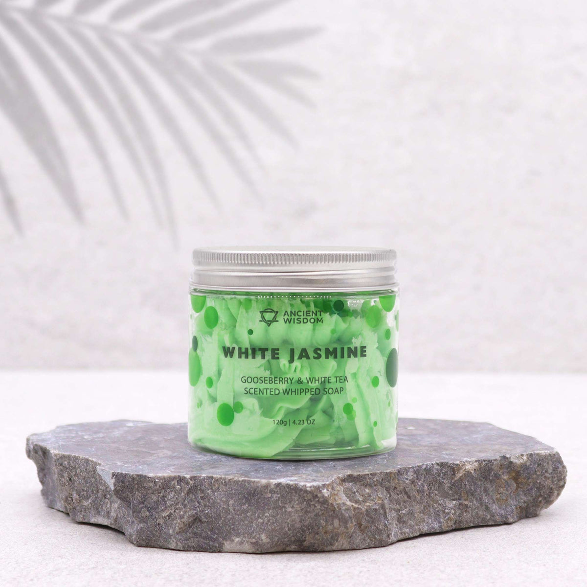 Schlagsahneseife mit Stachelbeere und Weißem Tee, 120 g
