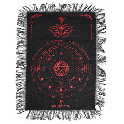Pendelmatte „Antike Hexe“ – Motte · Schwarz und Rot