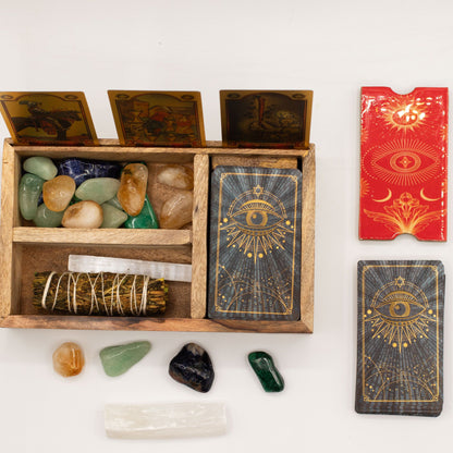 Tarotbox mit drei Fächern