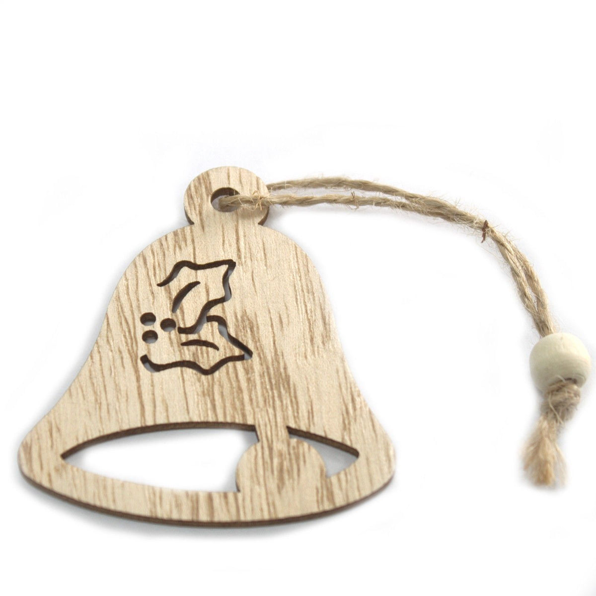 3er-Pack Weihnachtsdeko aus Holz – Glocke