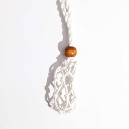 Mineral-Anhängerkordel, 45 cm – Weiß