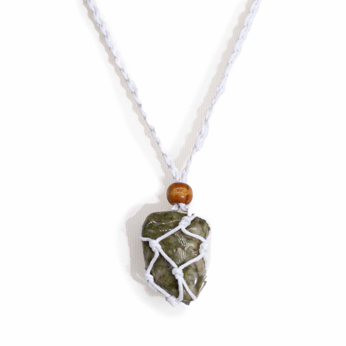 Mineral-Anhängerkordel, 45 cm – Weiß