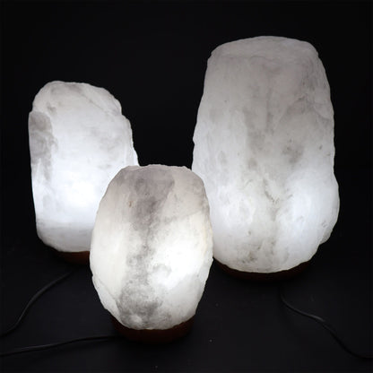 Weiße Salzkristalllampe, 1,5–2 kg