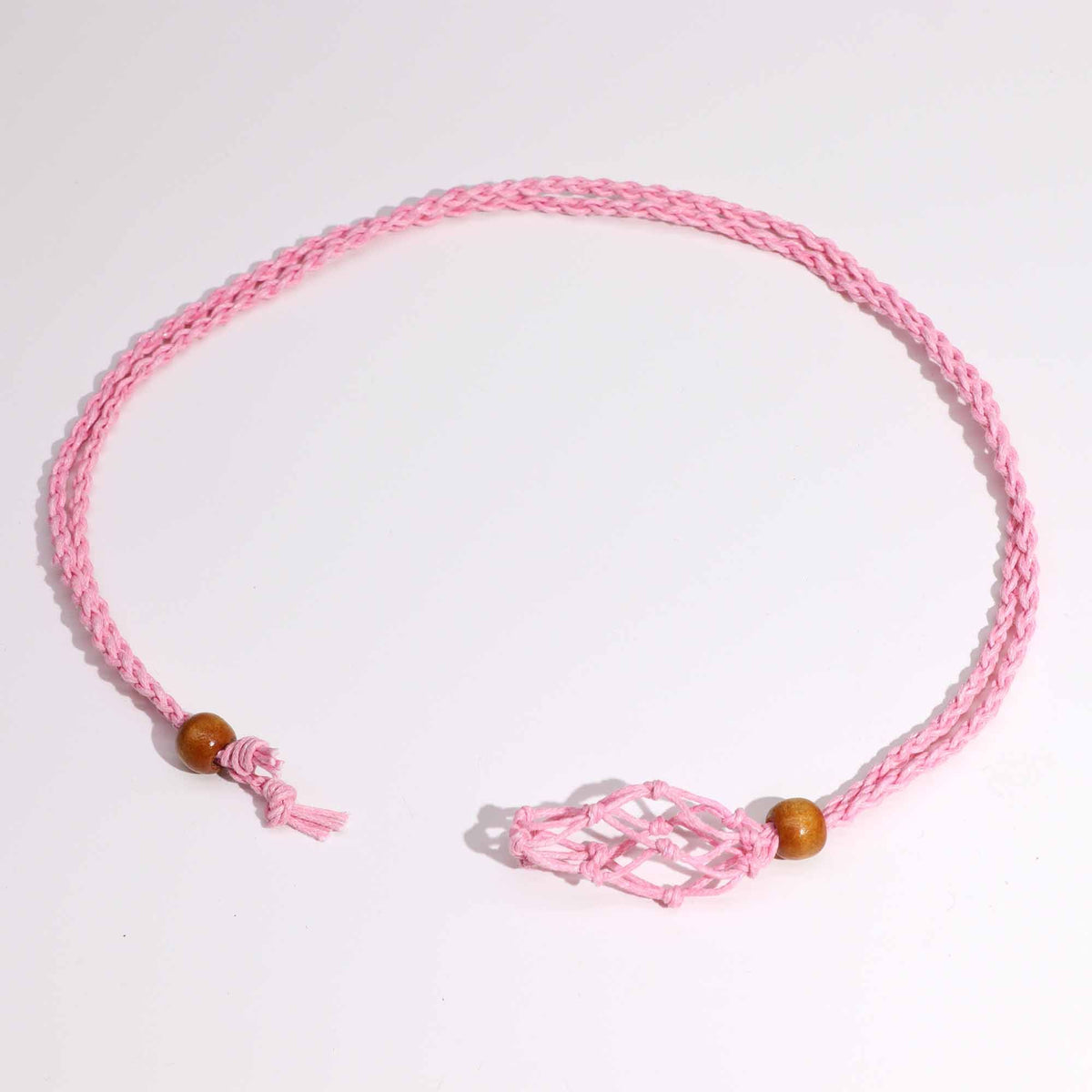 Mineral-Anhängerkordel, 45 cm – Rosa