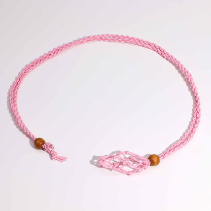 Mineral-Anhängerkordel, 45 cm – Rosa