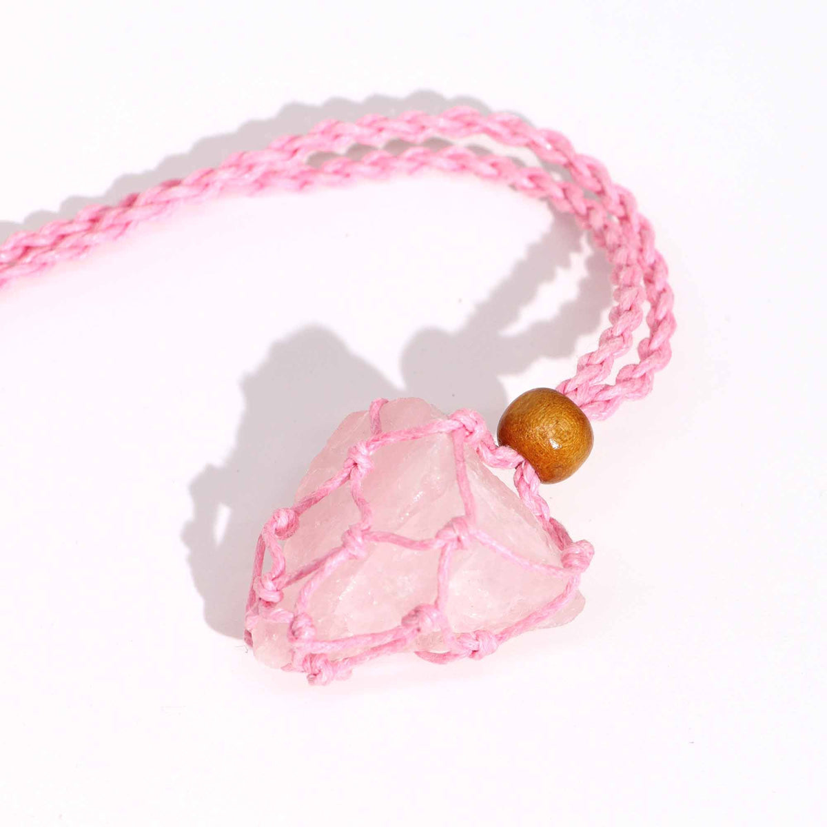 Mineral-Anhängerkordel, 45 cm – Rosa