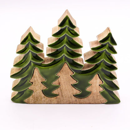 3 Bäume (3D) – Holzdekoration 20 x 23 cm