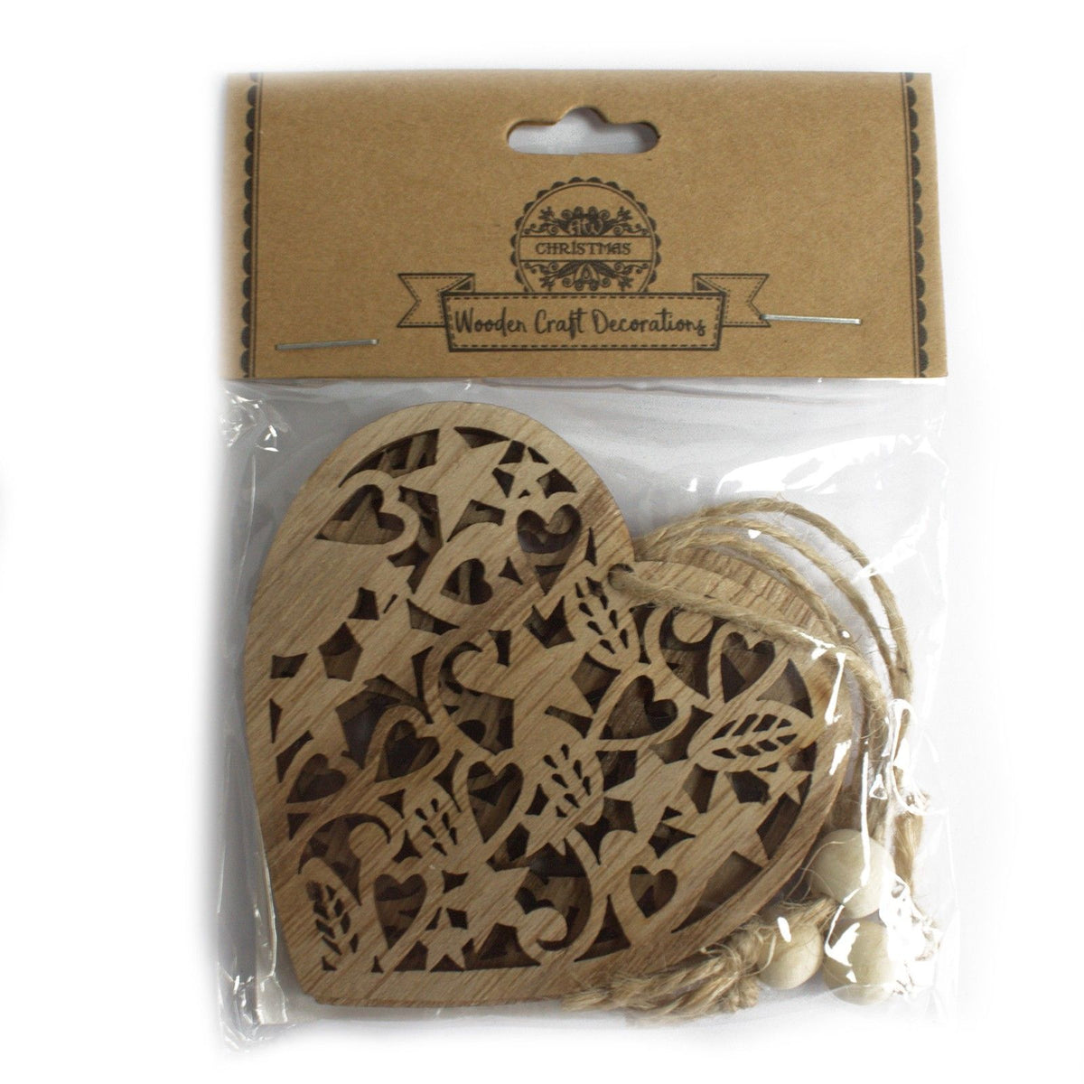 3er-Pack Weihnachtsdeko aus Holz – Glocke