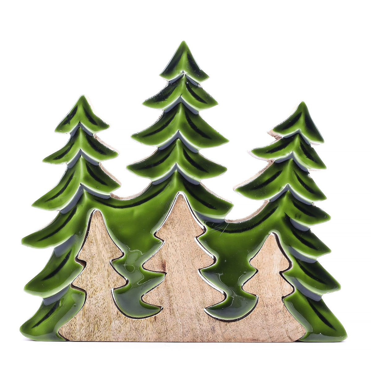 3 Bäume (3D) – Holzdekoration 20 x 23 cm