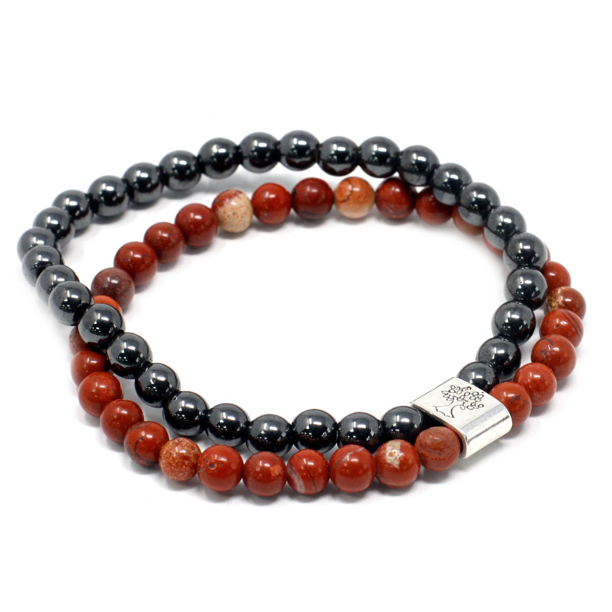 Magnetisches Edelsteinarmband – Roter Stein