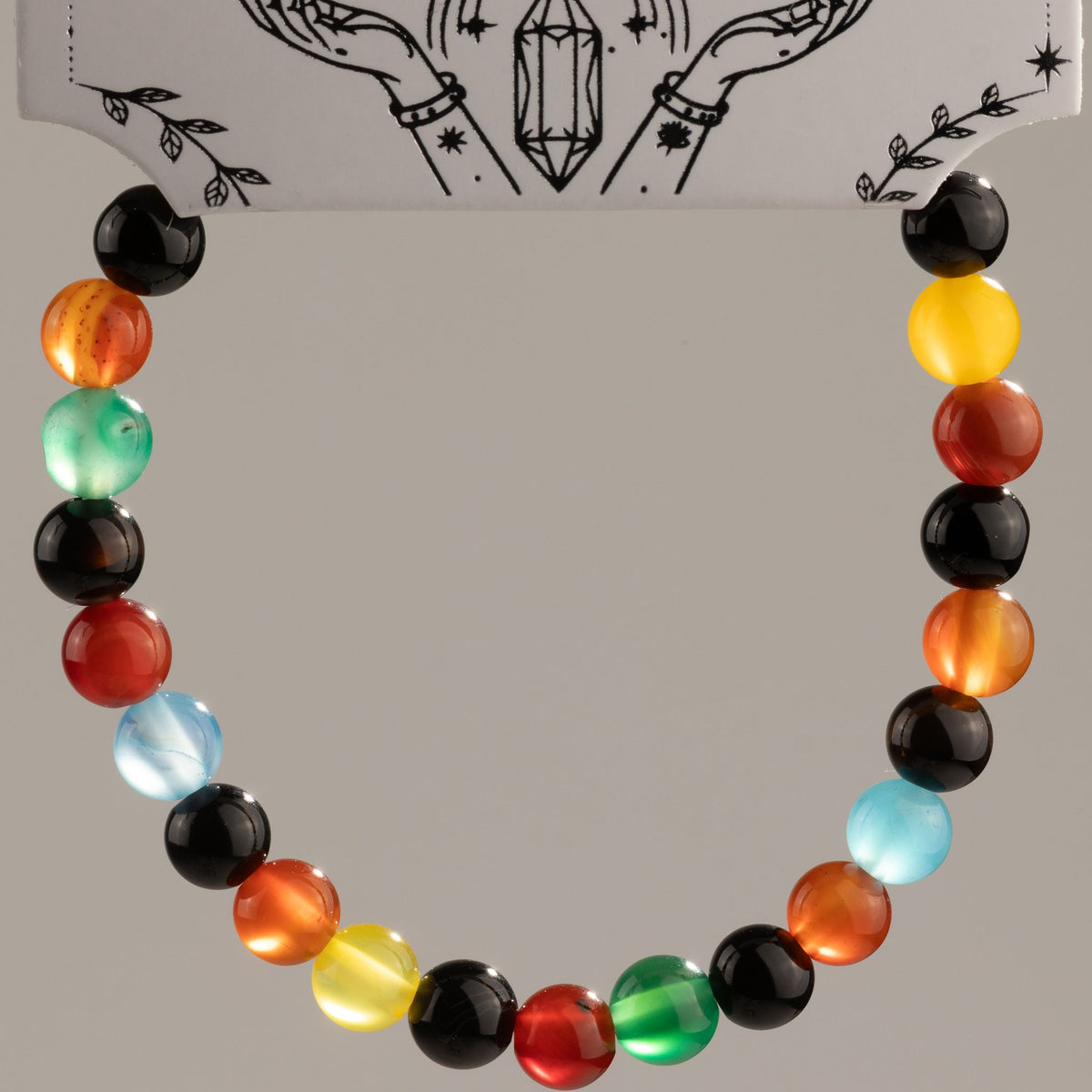 Zartes Mineralarmband – Regenbogen-Jadeit