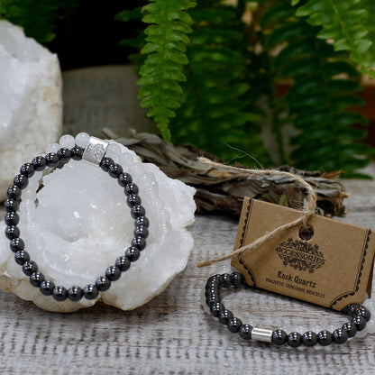 Magnetisches Edelsteinarmband - Bergkristall