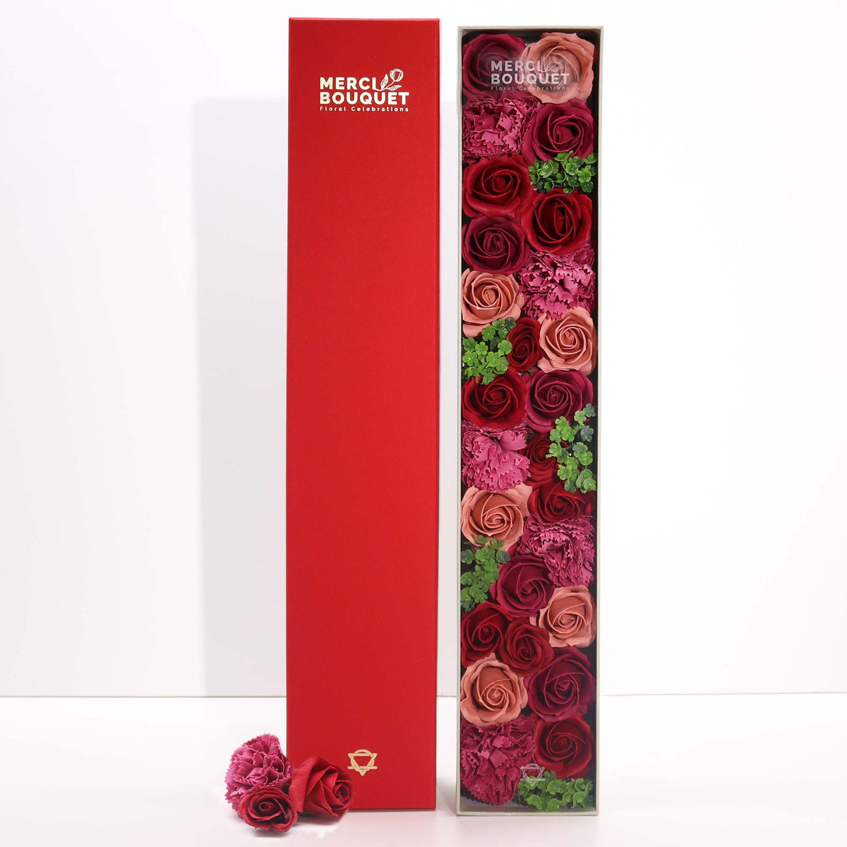 Extra lange Schachtel – Vintage-Rose