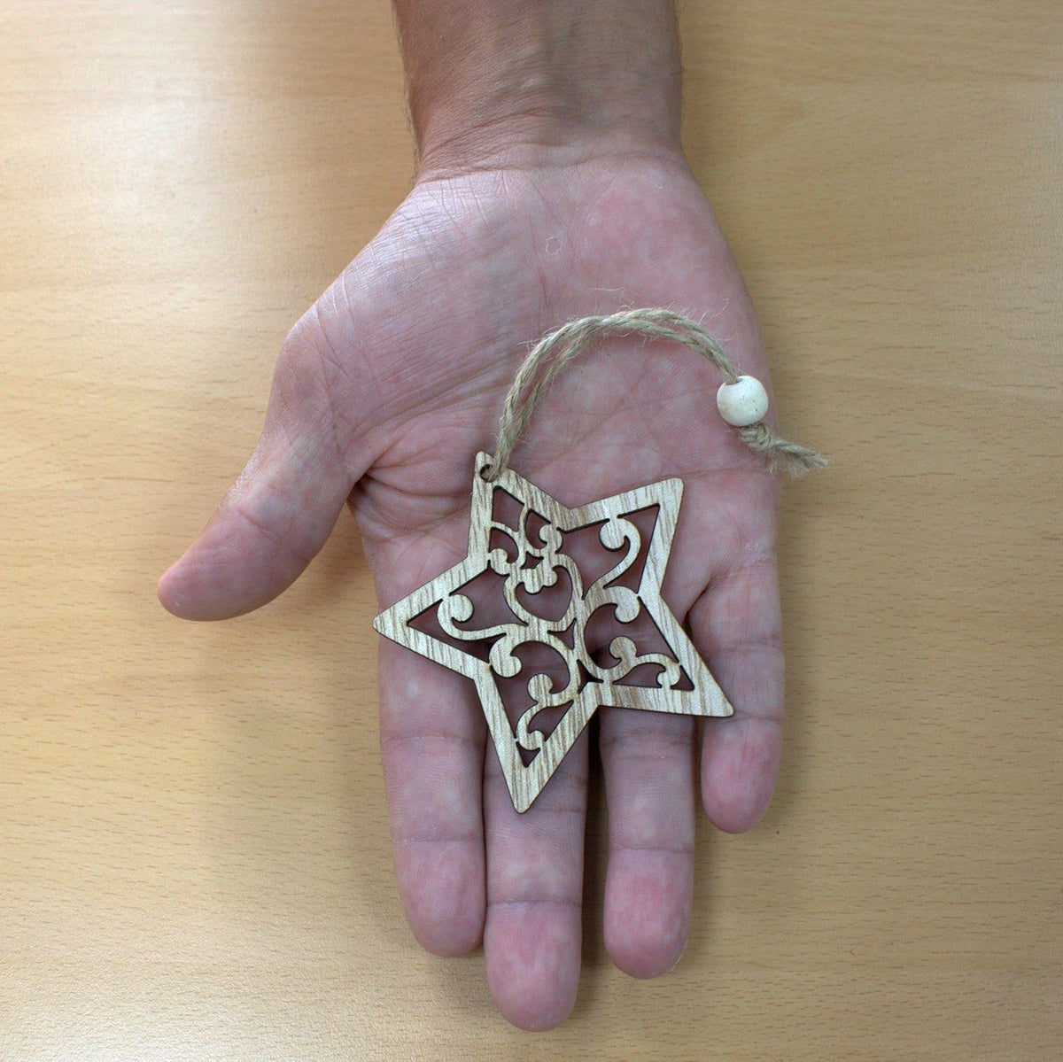 2er-Pack Weihnachtsdekorationen aus Holz – Schneemann