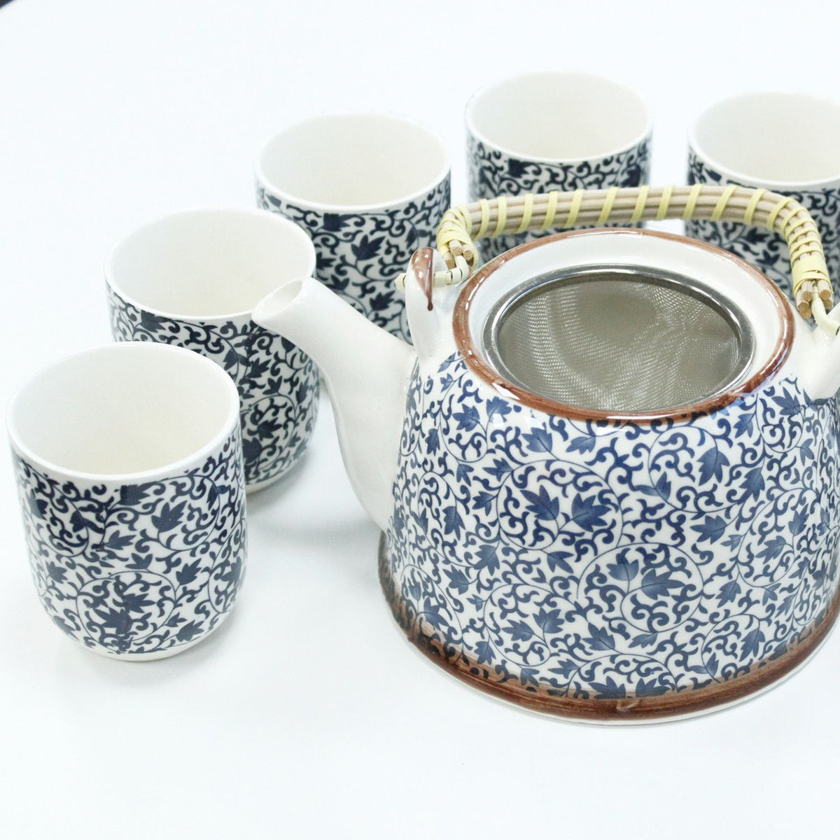 Kräutertee-Set – Blaues Muster