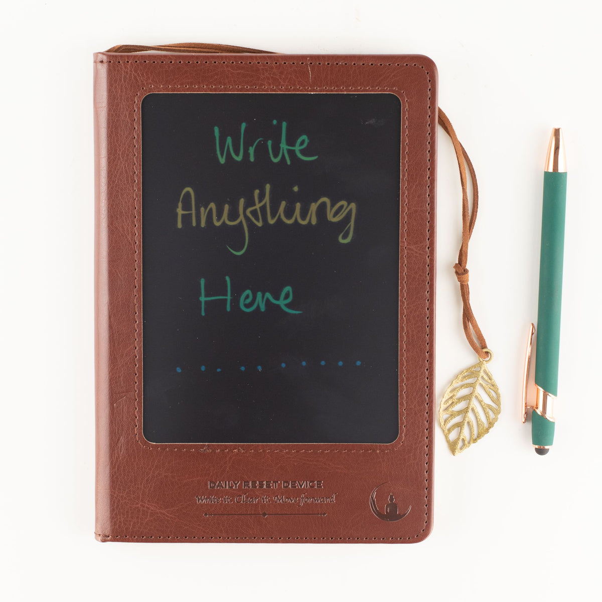 A5-Notizbuch mit LCD-Panel – Braun.
