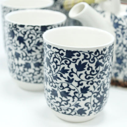 Kräutertee-Set – Blaues Muster