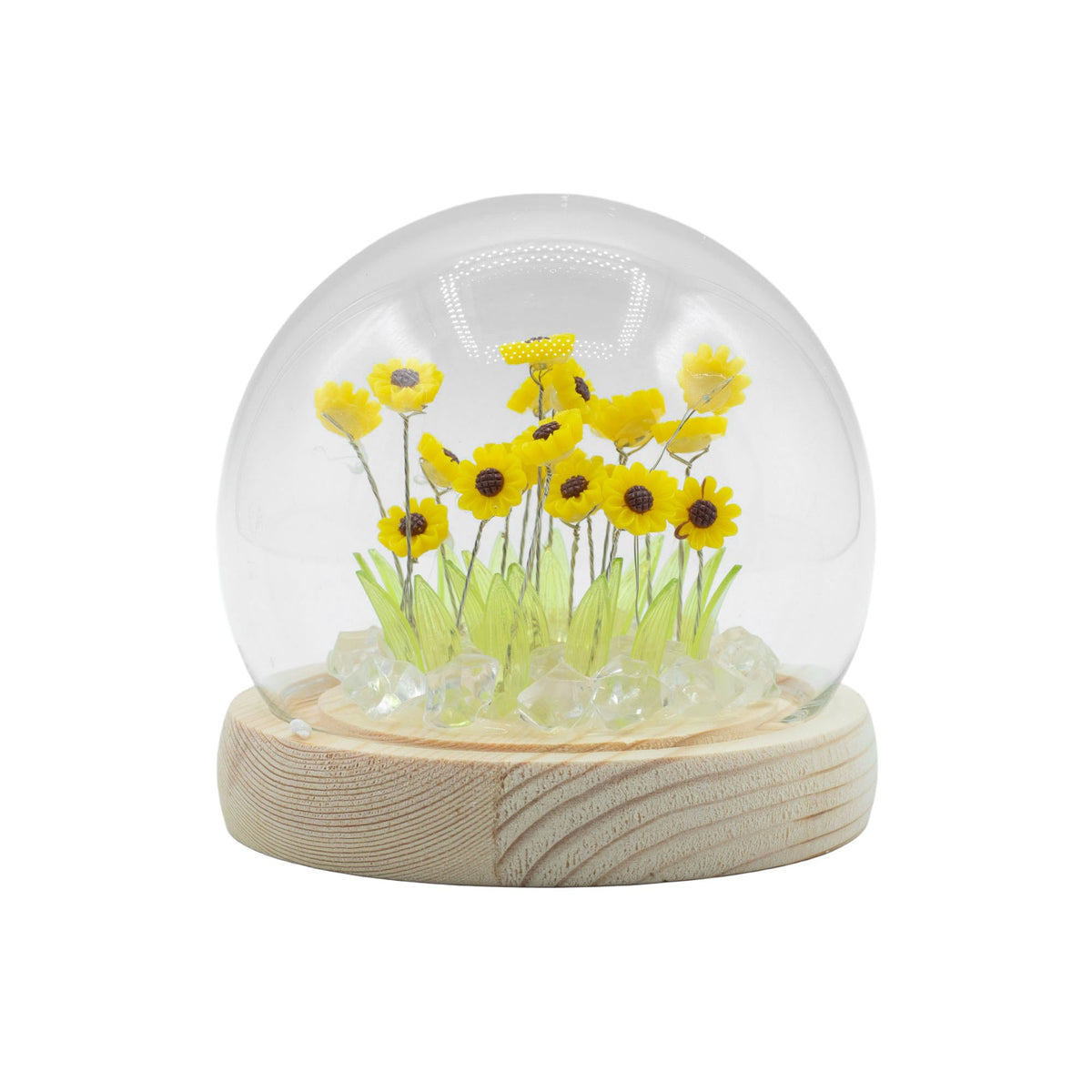 Lichtdekoration unter Glas – Sonnenblume · USB