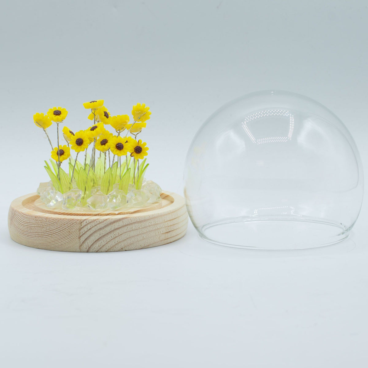 Lichtdekoration unter Glas – Sonnenblume · USB