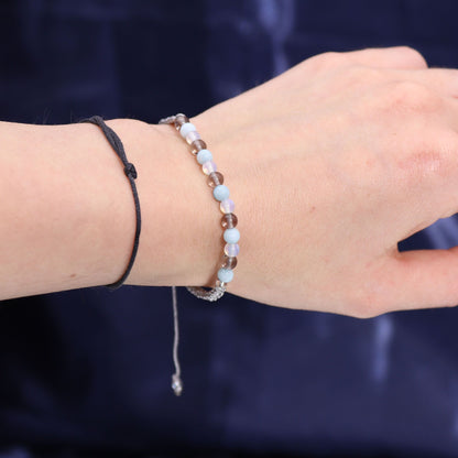 Sternzeichen-Kristallkerze mit Edelsteinarmband und Kartenlegung – Krebs