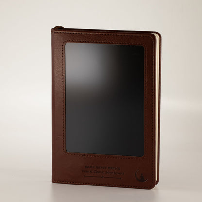 A5-Notizbuch mit LCD-Panel – Braun.