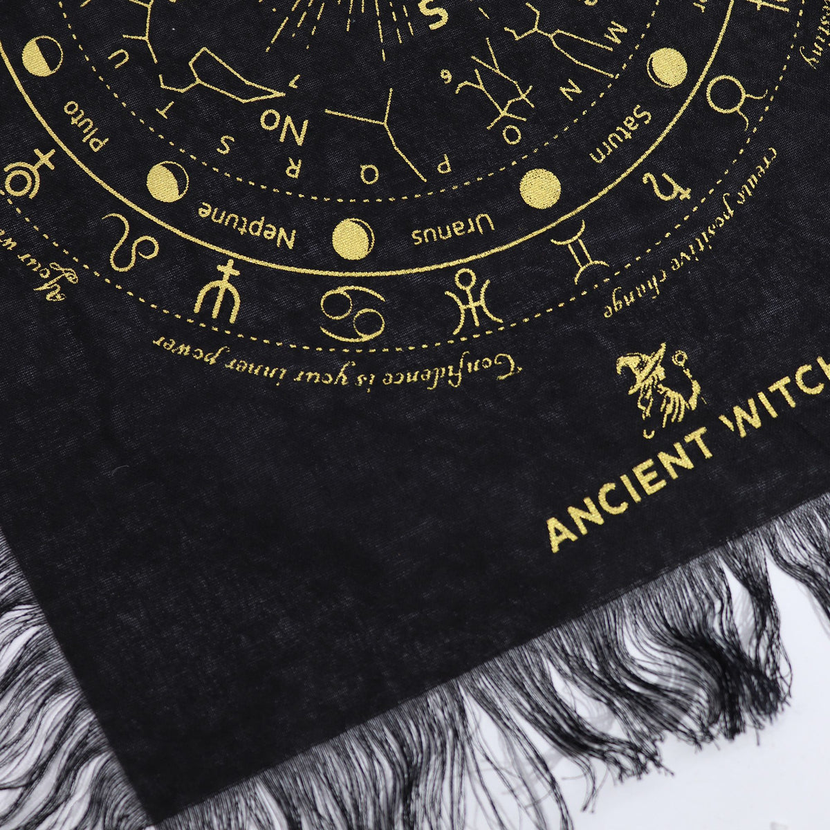 Pendelunterlage „Antike Hexe“ – Auge · Schwarz und Gold