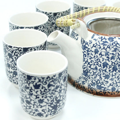 Kräutertee-Set – Blaues Muster