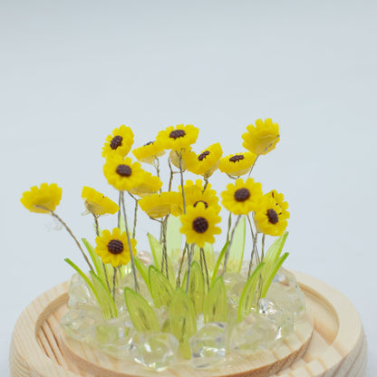 Lichtdekoration unter Glas – Sonnenblume · USB