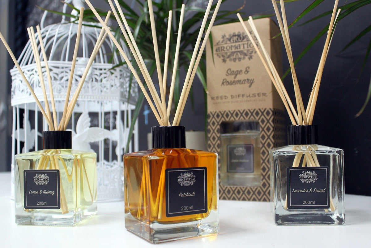 Aroma-Diffusor mit ätherischen Ölen Ylang-Ylang & Mandarine, 200 ml