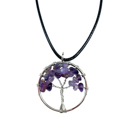 Lebensbaum-Anhänger – Amethyst
