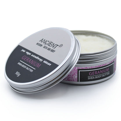 Aromatherapie Shea Körperbutter 90 g – Geranie