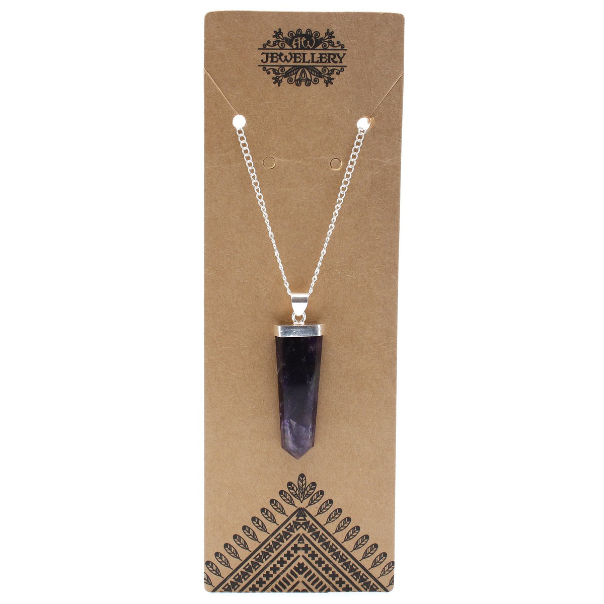 Flacher Bleistift-Anhänger – Amethyst