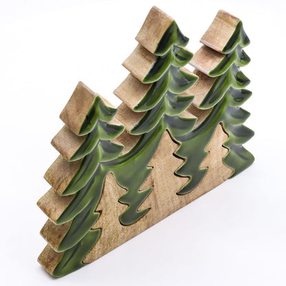 3 Bäume (3D) – Holzdekoration 20 x 23 cm