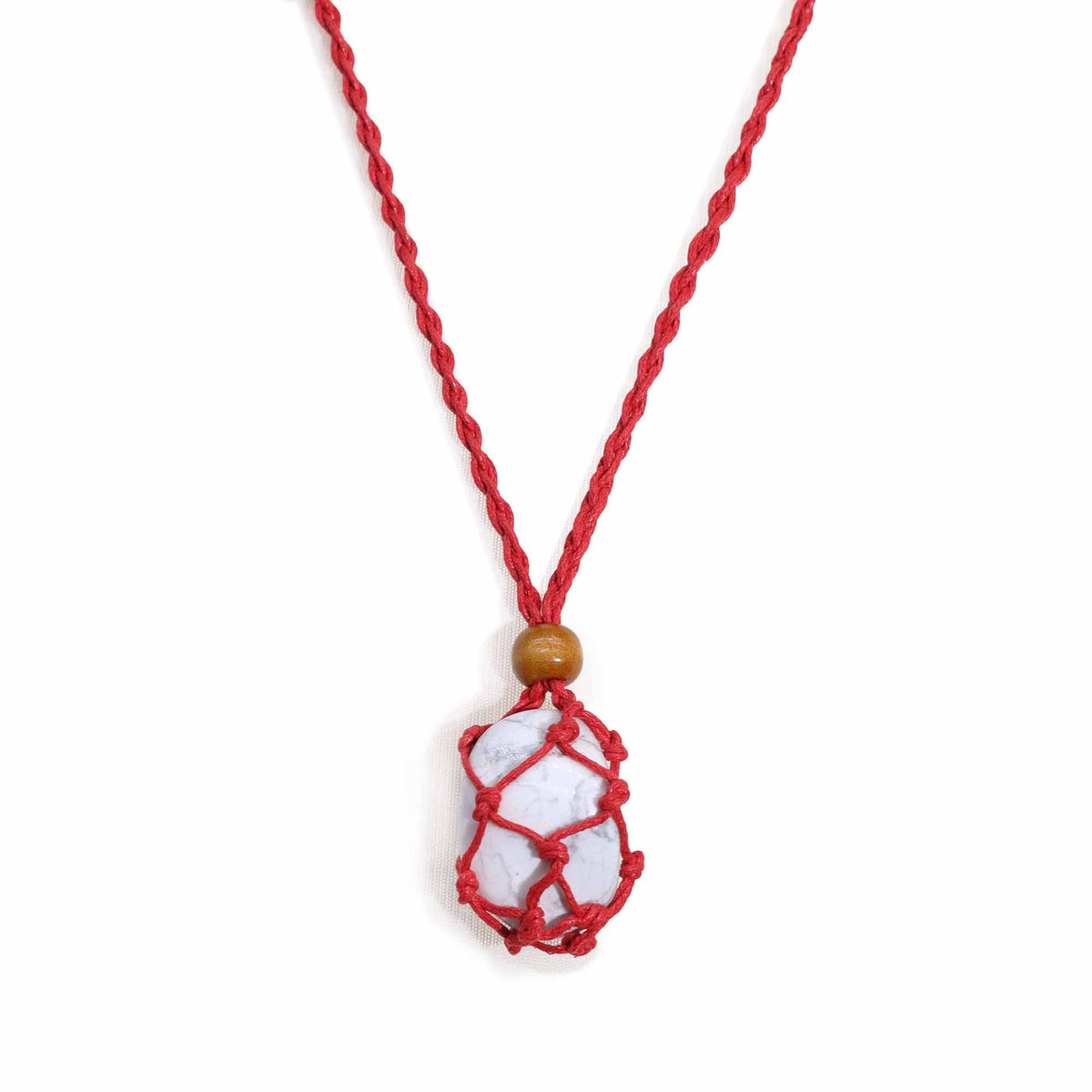 Mineral-Anhängerkordel, 45 cm – Rot