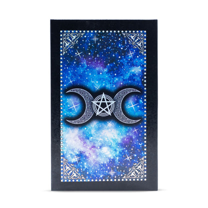 Mondgesicht-Tarotkarten mit Anleitung – Blau